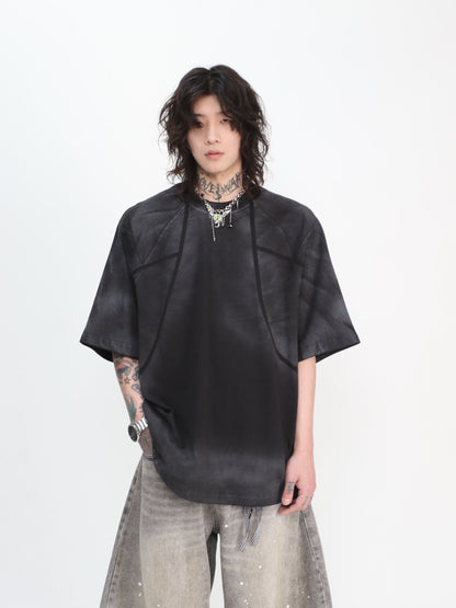 Tie-Dye Washed Deconstructed Oversize Short Sleeve T-Shirt WN24414