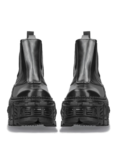 Chunky Sole Design PU Leather Boots WN19187