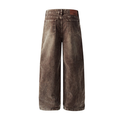 Faded Straight Denim Jeans WN25788