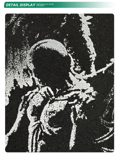 Fake Layered Print Oversize Long Sleeve T-Shirt WN9994