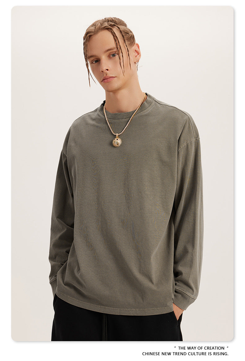 Oversize Washed Long Sleeve T-Shirt WN6052