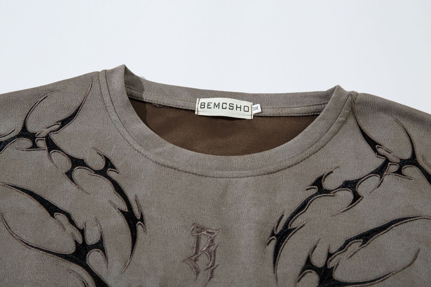 Washed Thorn Print Short Sleeve T-Shirt WN25543