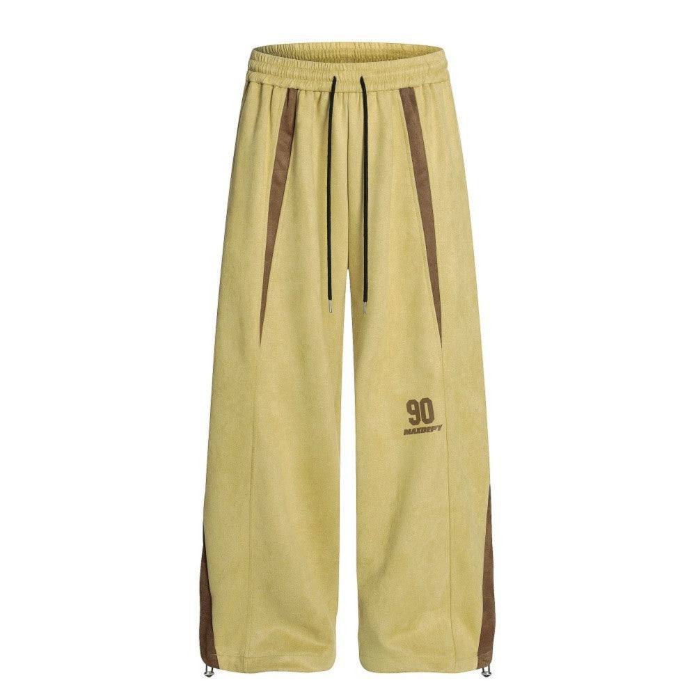 Number Graphic Short Sleeve T-Shirt & Stripe Wide Leg Pants Setup WN28062