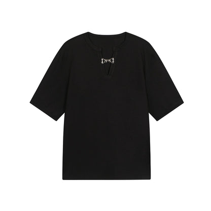 Minimalist V-Neck Short Sleeve T-Shirt WN19340