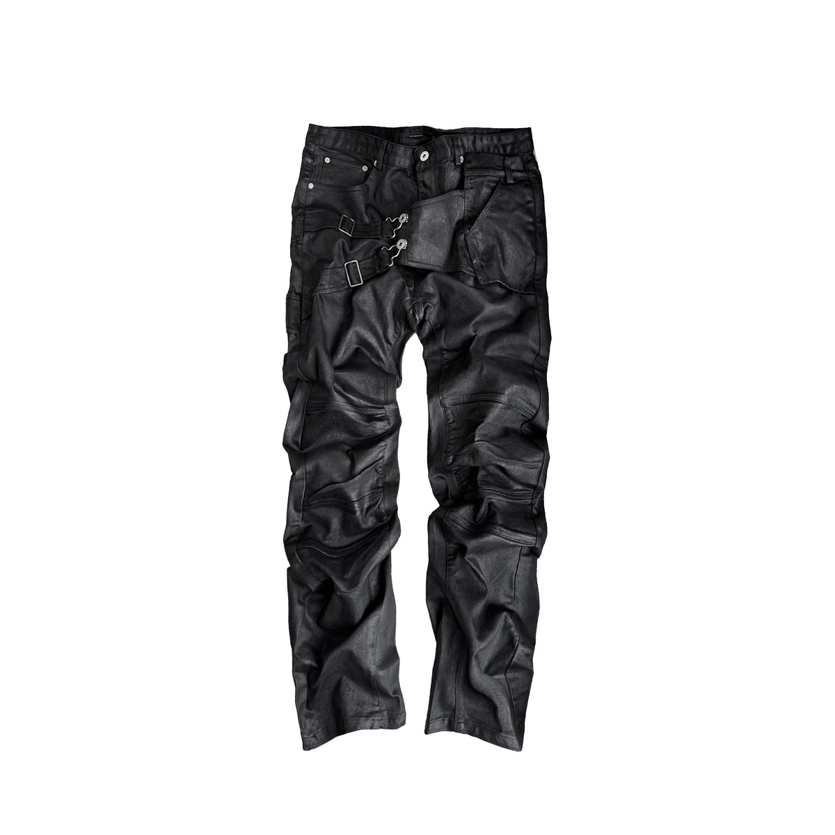 Wax Finish Hand-Paint Coating Deconstruction Denim Jeans WN27071