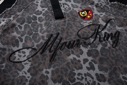 Leopard Embroidery Polo Shirt & Short Pants Setup WN27909