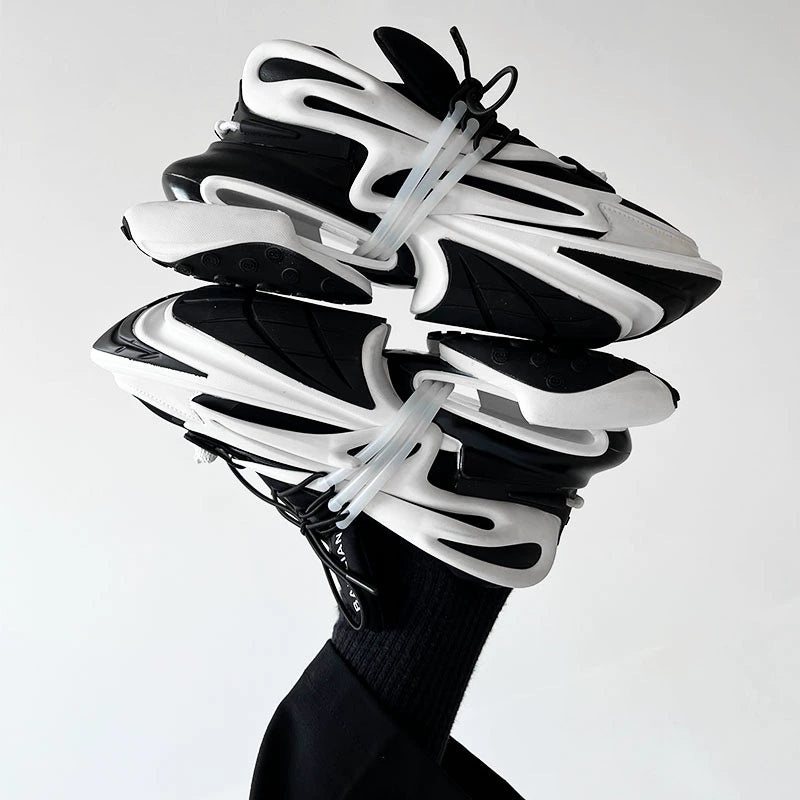 Striking lace Design Chunky Sole Shoes WN19168