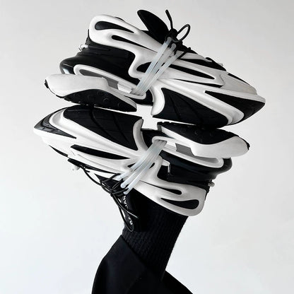 Striking lace Design Chunky Sole Shoes WN19168