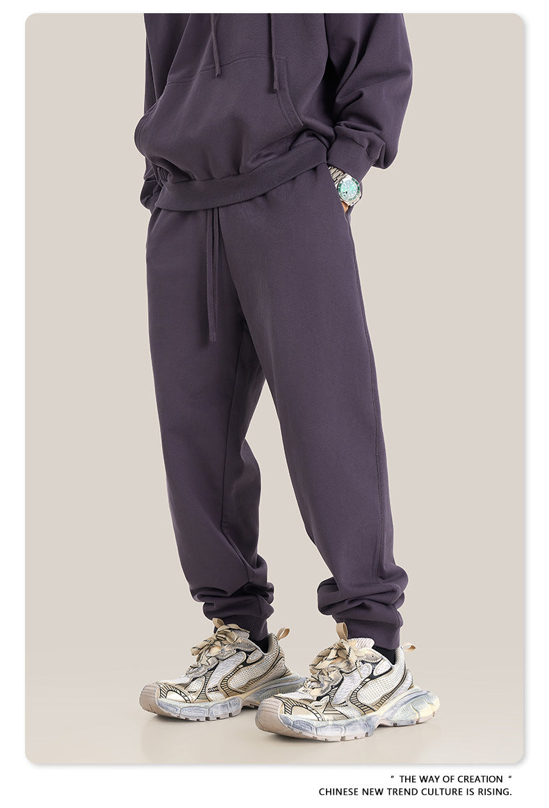 Oversize Heavyweight Pullover Hoodie & Zipper Hoodie & Sweatshirt & Pants Setup WN9930-K