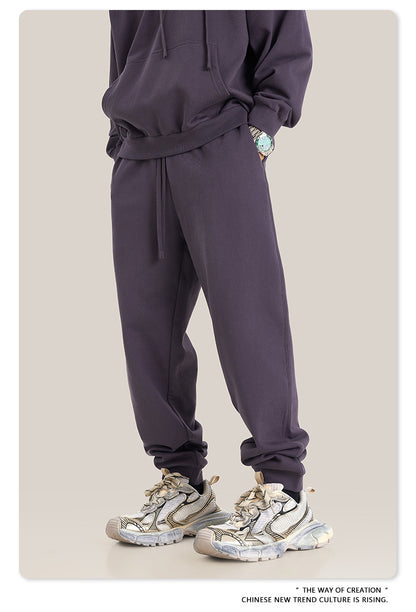 Oversize Heavyweight Pullover Hoodie & Zipper Hoodie & Sweatshirt & Pants Setup WN9930-K