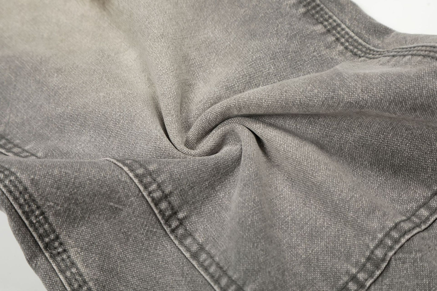Dirty Washed Damage Panel Wide Leg Denim Jeans WN25917