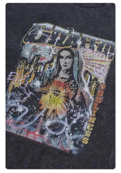 Washed Pure Cotton Short Sleeve T-Shirt WN7830