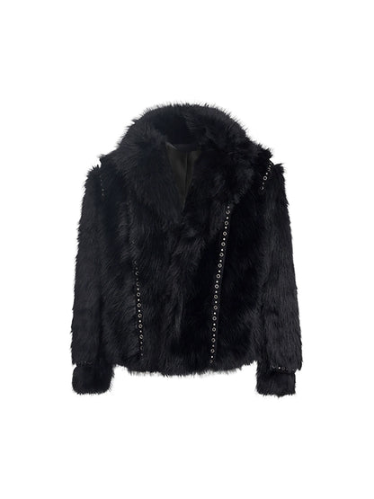 Fake Fur Thickened Shoulder-pad Jacket WN10222