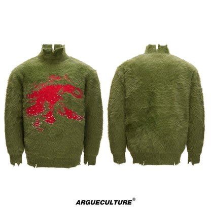 Turtleneck Oversize Knit Sweater WN22682