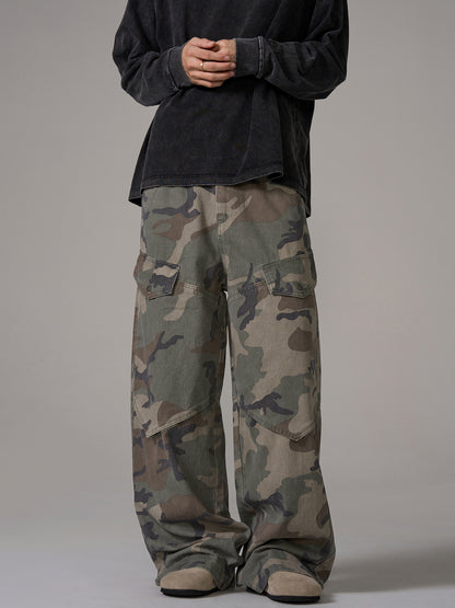 Camouflage Wide-Leg Pants WN10637