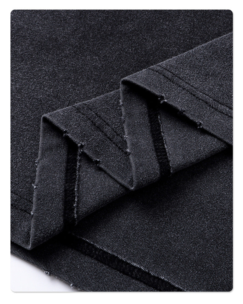 Oversize Washed Pure Cotton Long Sleeve T-Shirt WN10008