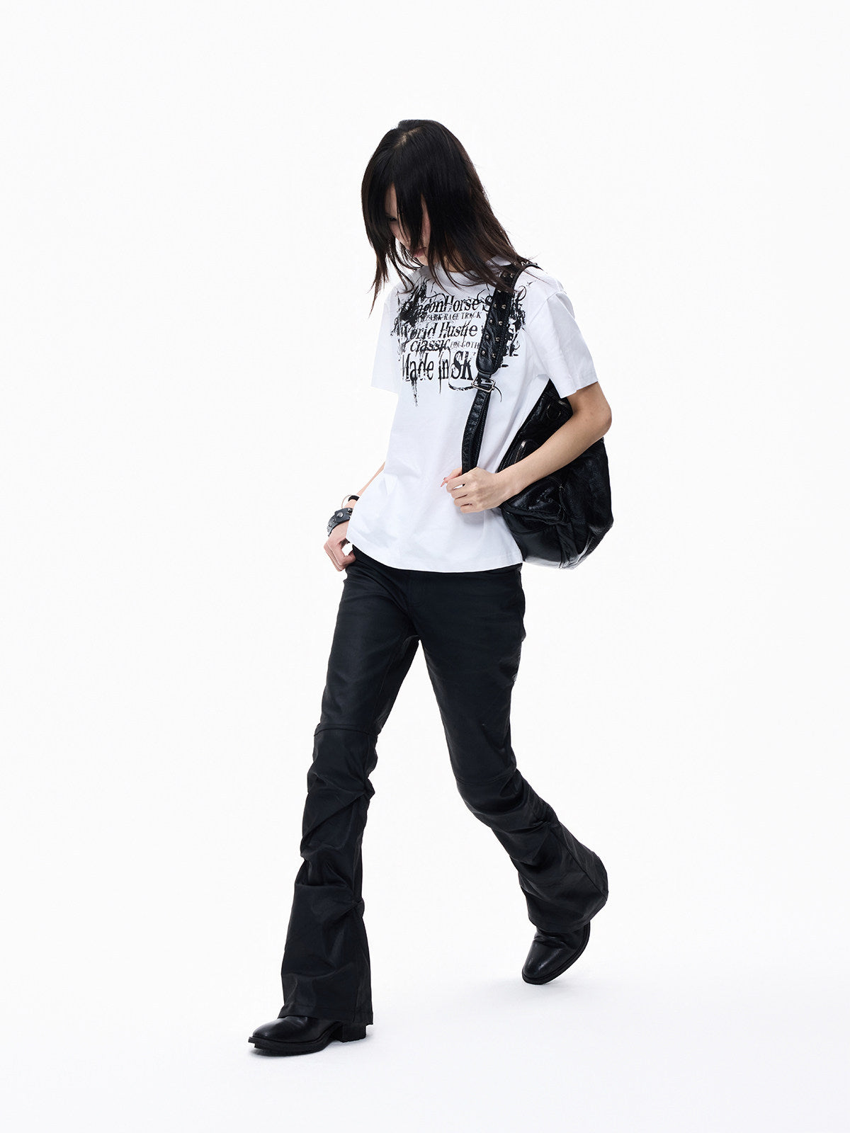 Letter Art Graphic Print Short Sleeve T-Shirt WN27259
