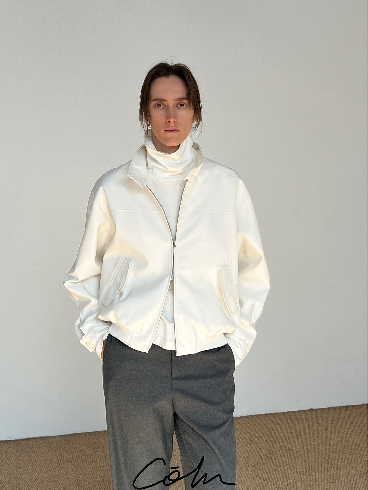 Stand Neck Short Zipper Jacket WN21481