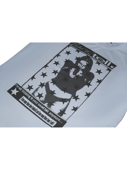 Star Portrait Graphic Print Short Sleeve T-Shirt WN27191