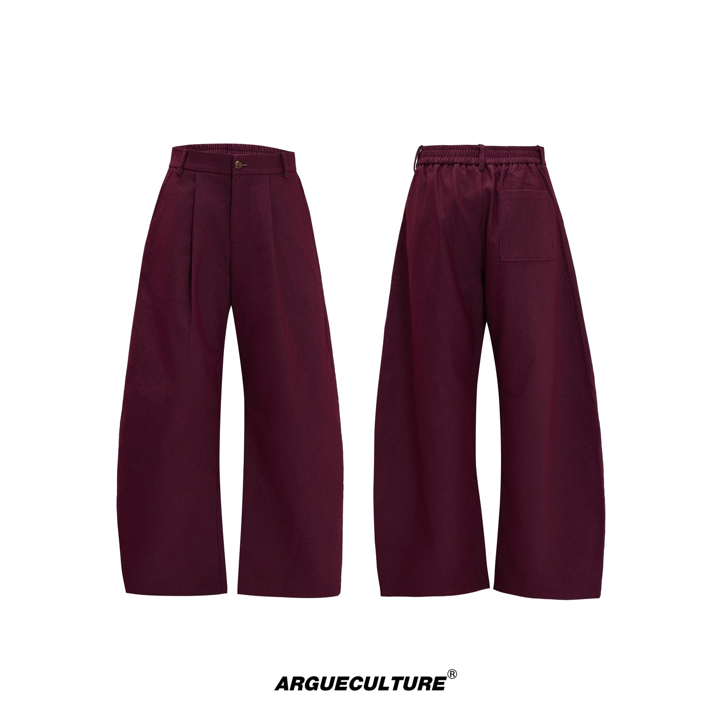 Fur Collar Gem Button Standing-Collar Short Jacket & Trousers Setup WN21733