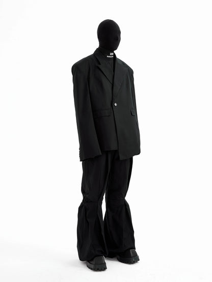 Pleats Deconstruction Flare Trousers WN21309