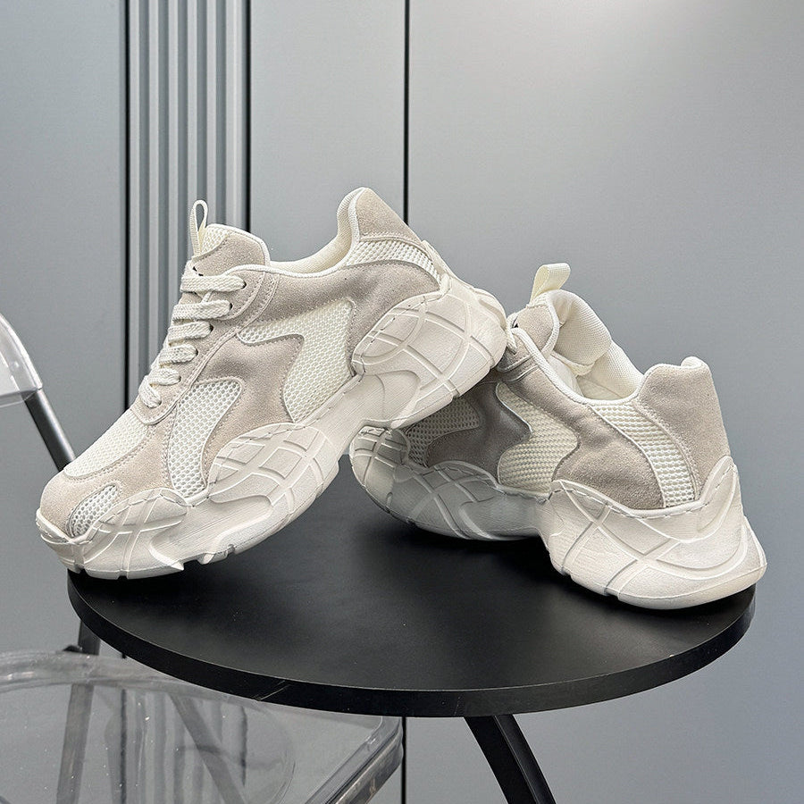 Platform Chunky Mesh Lace-Up Sneakers WN24829