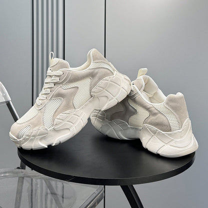 Platform Chunky Mesh Lace-Up Sneakers WN24829