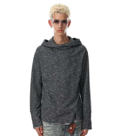 Textured Cowl Neck Hoodie WN28108