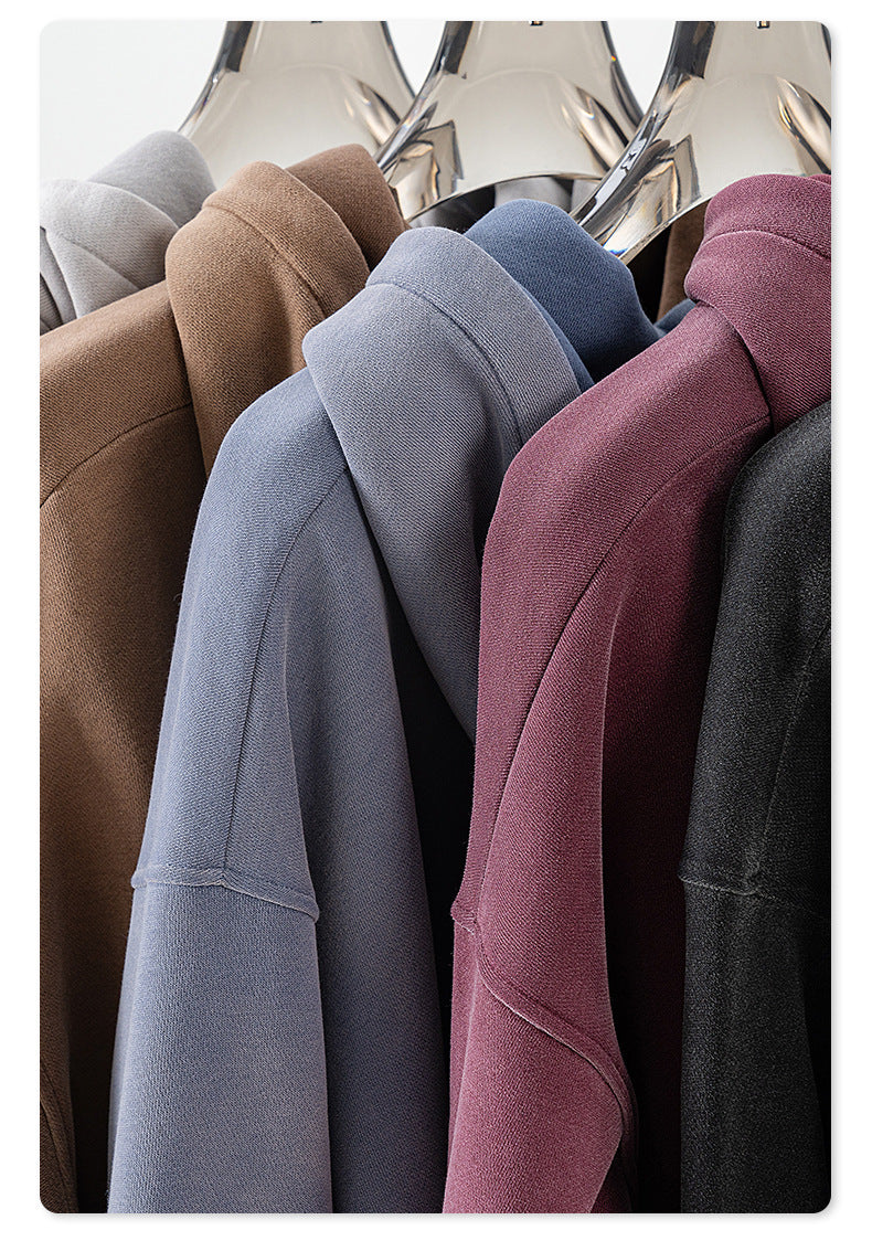 Oversize Fleece Lining Washed Pullover Hoodie WN9924