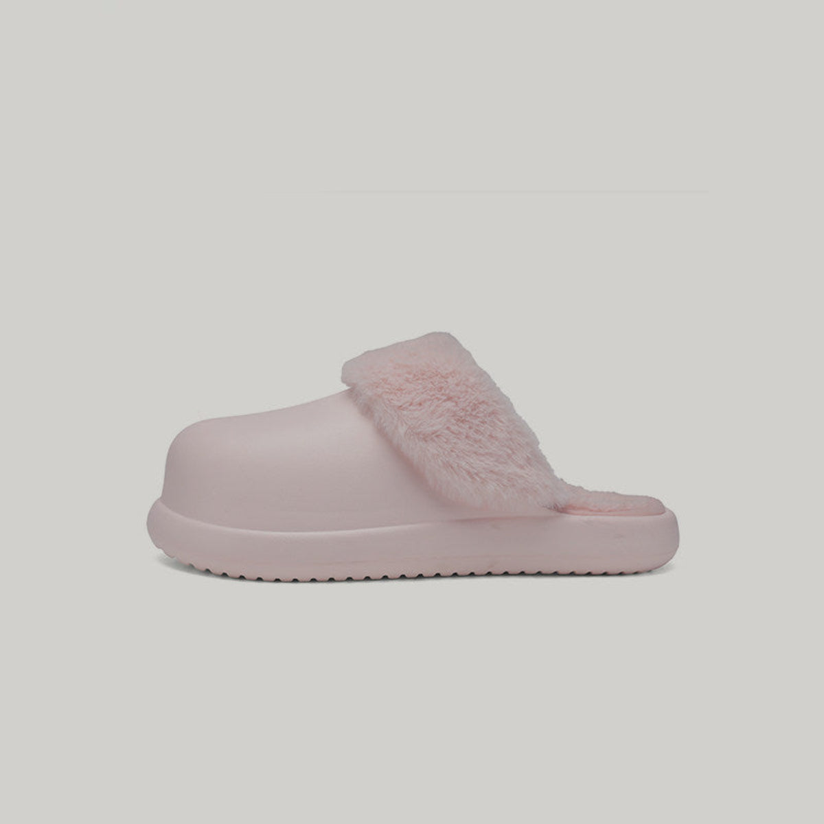 Fake Fur Panel Platform Slip-On Mules WN23455