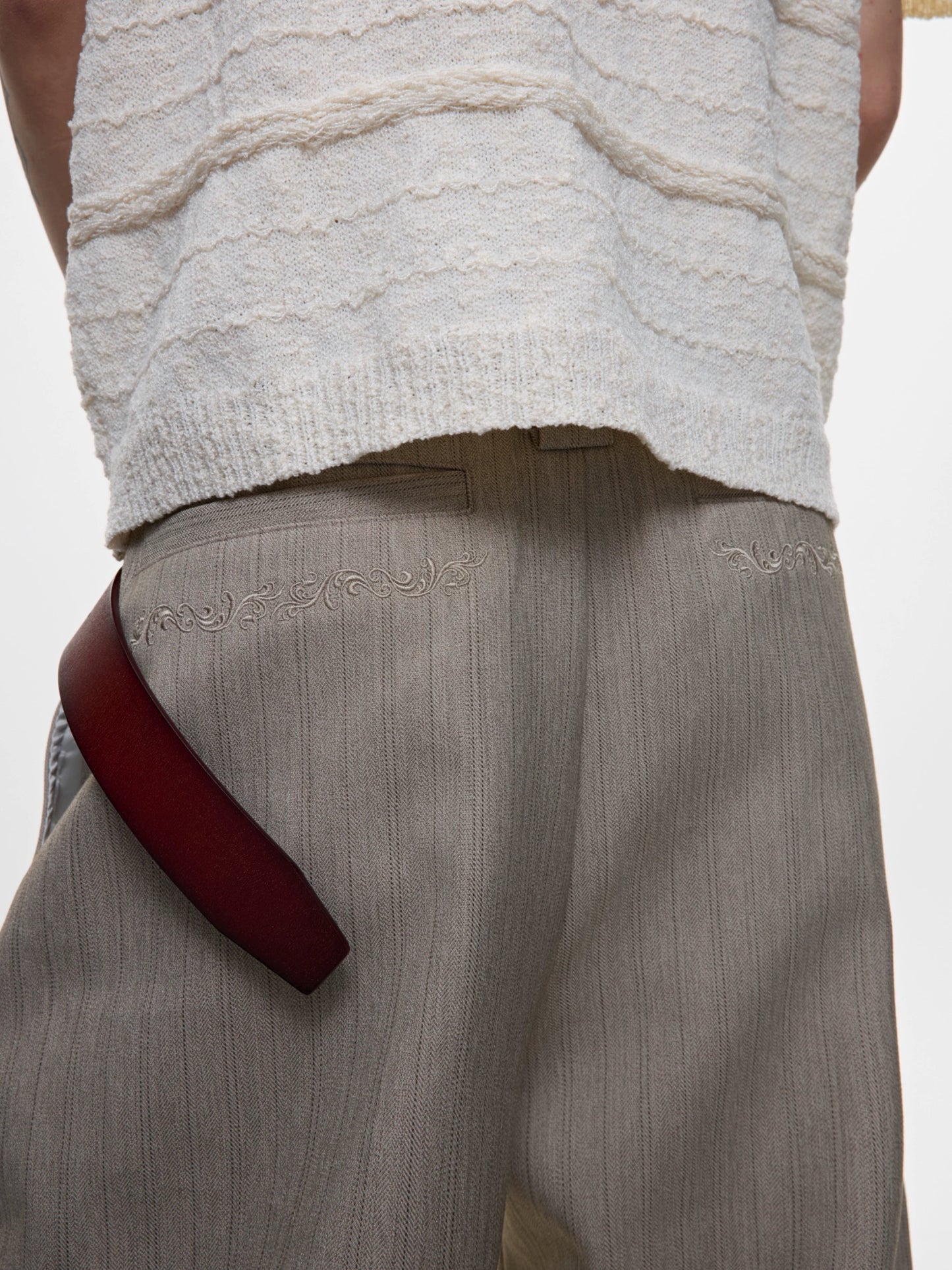 Embroidery Flare Trousers WN18365