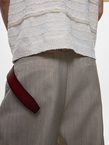 Embroidery Flare Trousers WN18365
