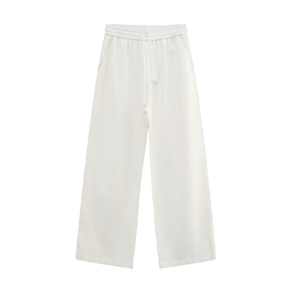 Contrast Stitch Short Sleeve Shirt & Wide Leg Trousers Setup WN24871