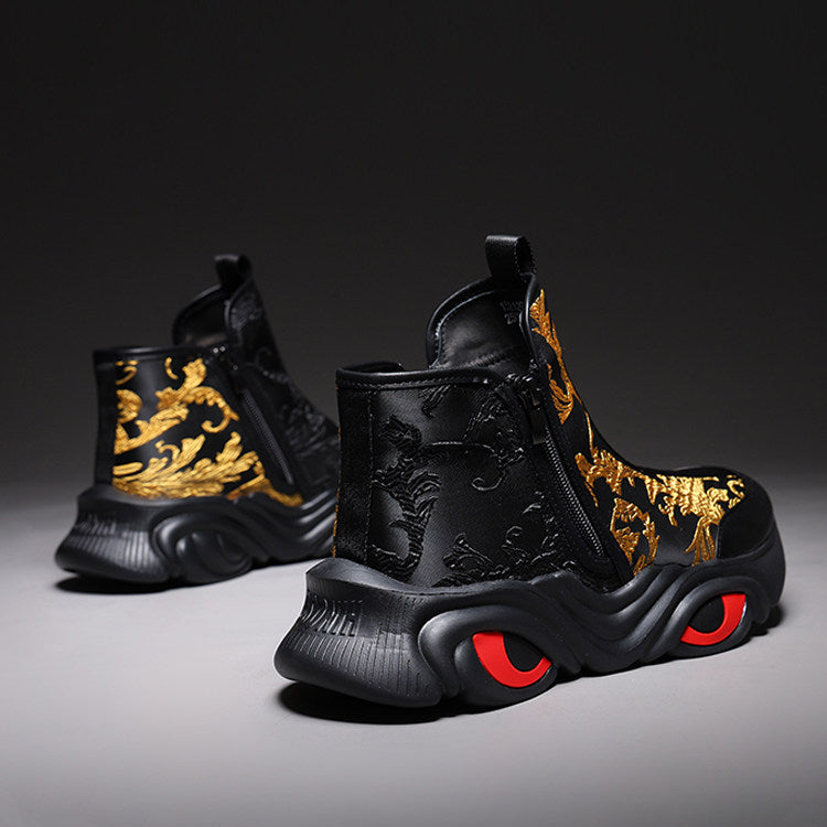 Cloud Embroidery High-Top Boots WN23303