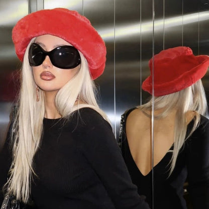 Fake Fur Bucket Hat WN21129