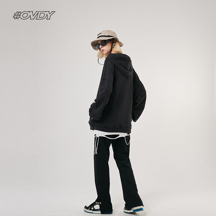 Graphic Print Oversize Pullover Hoodie WN12451