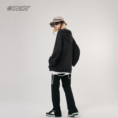 Graphic Print Oversize Pullover Hoodie WN12451