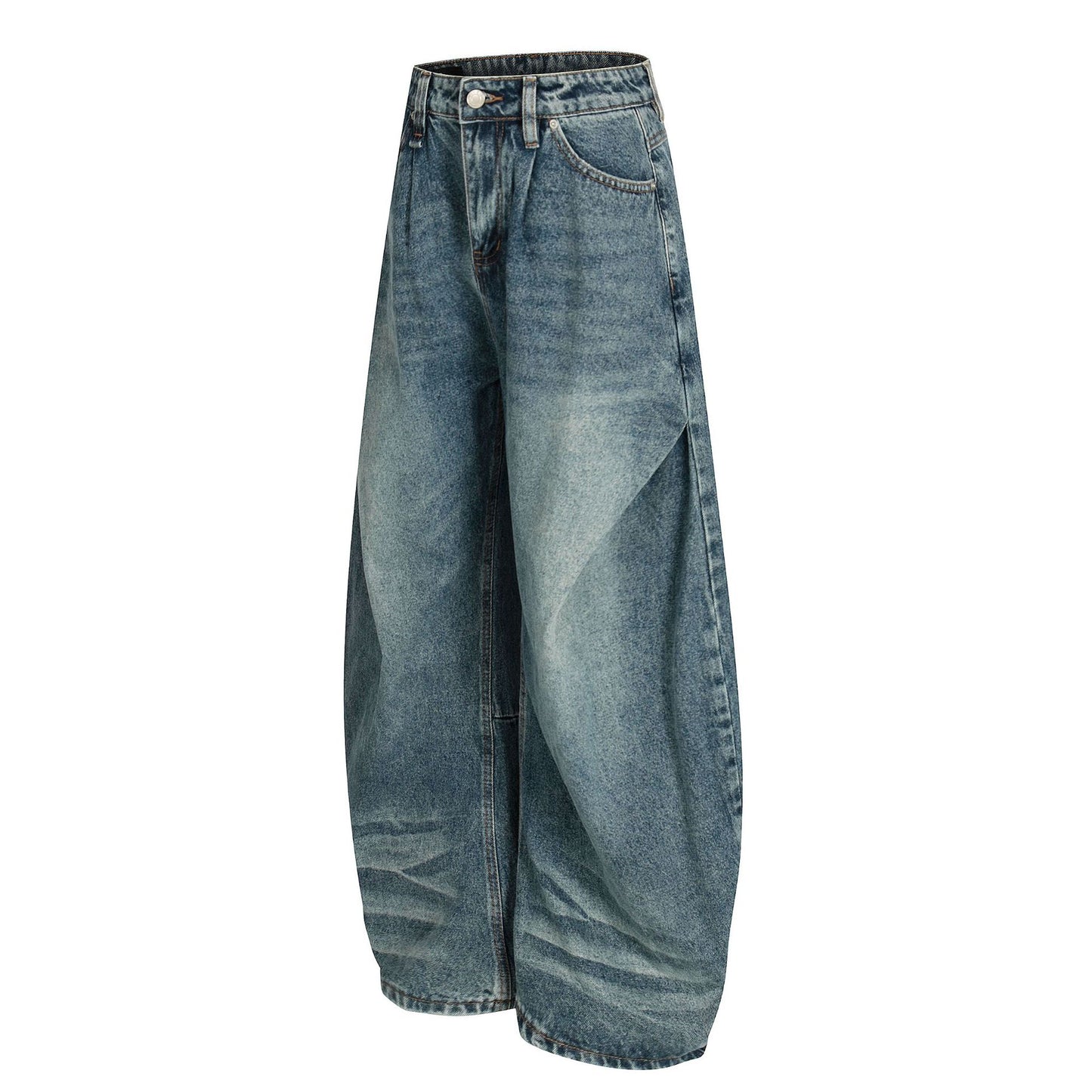Washed Barrel Wide Leg Denim Jeans WN26108