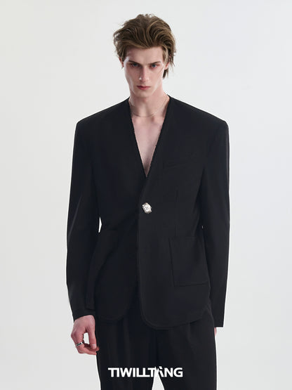 Single Button Tailored Jacket & Tuck-in Trousers & Tuck-in Short Trousers Setup WN10713