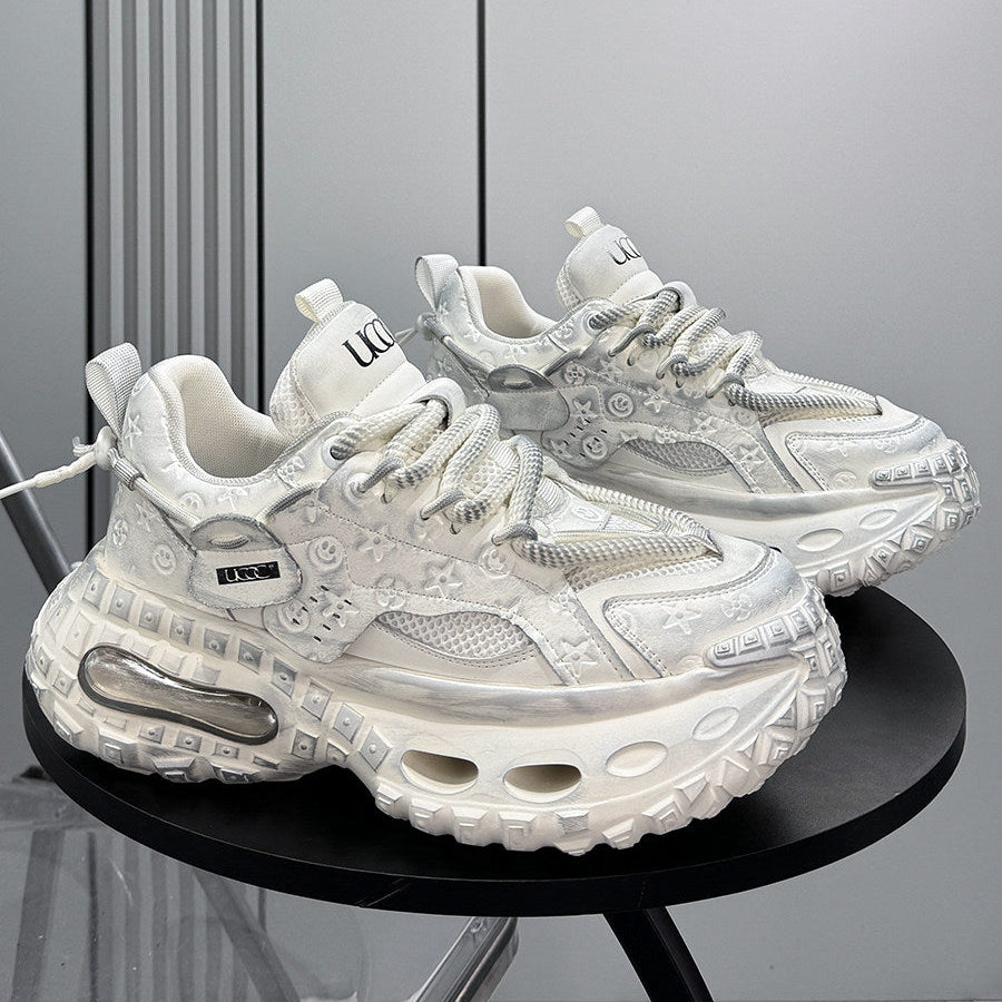 Embroidery Rope Lace Chunky Sole Sneakers WN24667