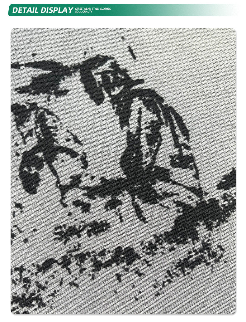 Spray Print Damage Cut0off Pullover Hoodie WN9991