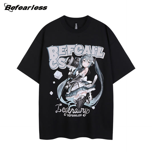 Illustration Graphic Print Short Sleeve T-Shirt WN26215