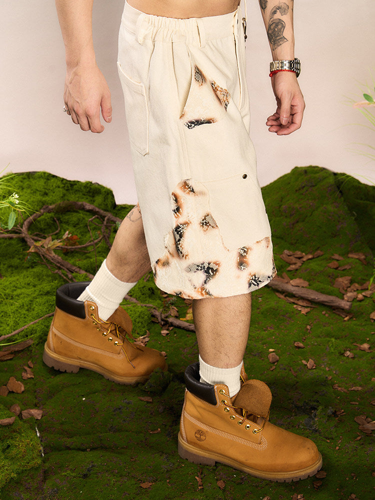 Burn Print Half Pants WN23236