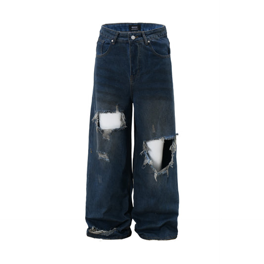 Washed Damage Denim Jeans WN12769