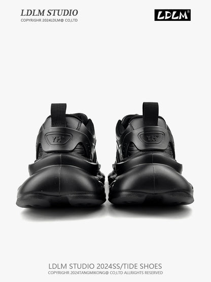 Rotary Button Mesh 7CM Thick Sole Air Cushion Sporty Sneakers WN21243