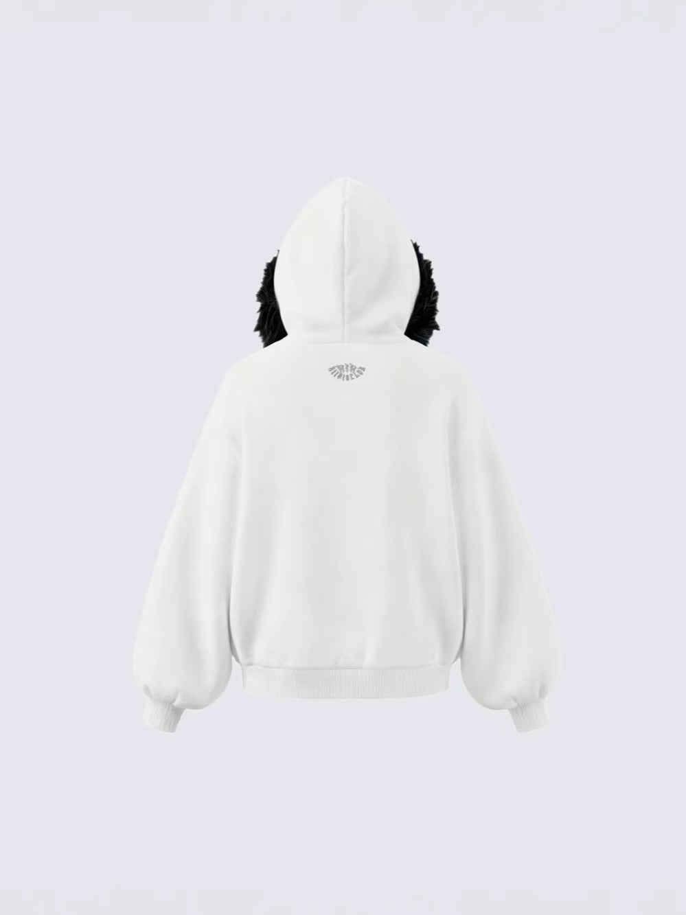 Fake Fur Fleece Lining Oversize Zipper Hoodie WN27959