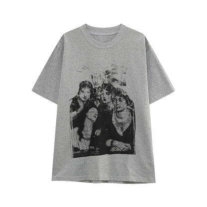 Portrait Print Short Sleeve T-Shirt WN24881