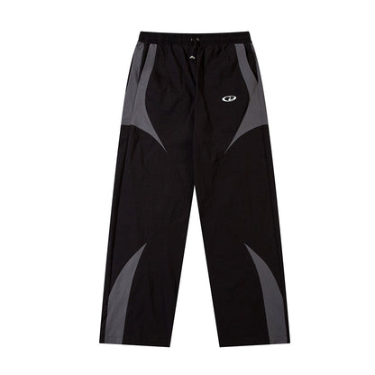 Panel Drawstring Straight Sporty Pants WN25767