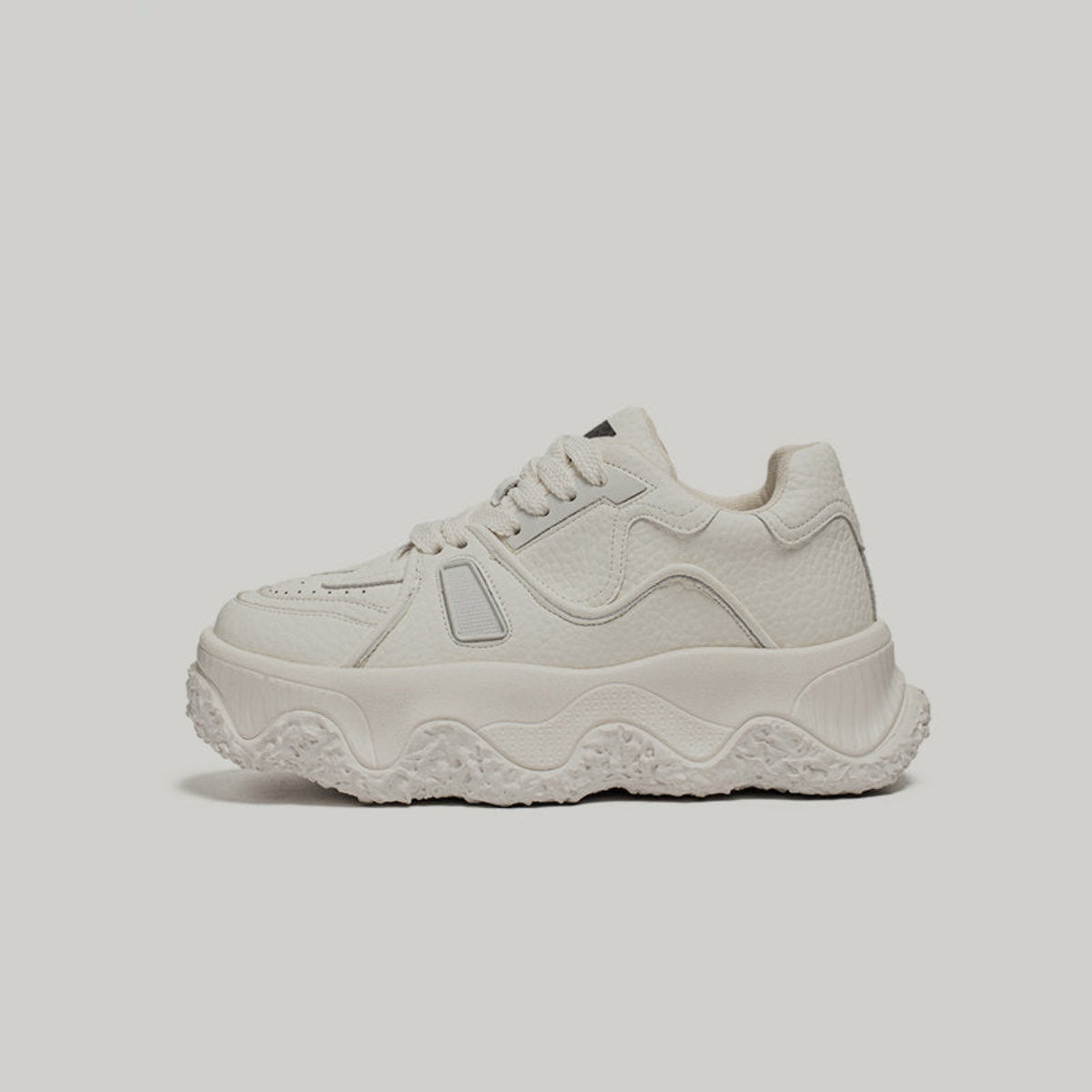 Textured Panel Chunky Lace-Up Sneakers WN23460