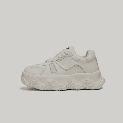 Textured Panel Chunky Lace-Up Sneakers WN23460